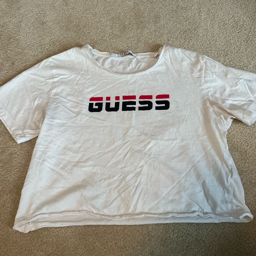 GUESS White Logo Women's Top